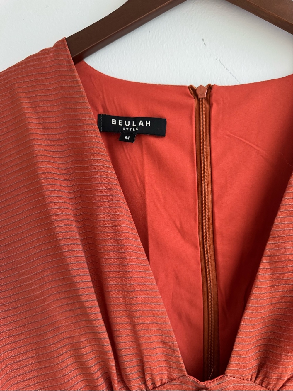 Perfect Fall Rust Long Sleeve V-Neck Ruffled Maxi Dress - Picture 4 of 5